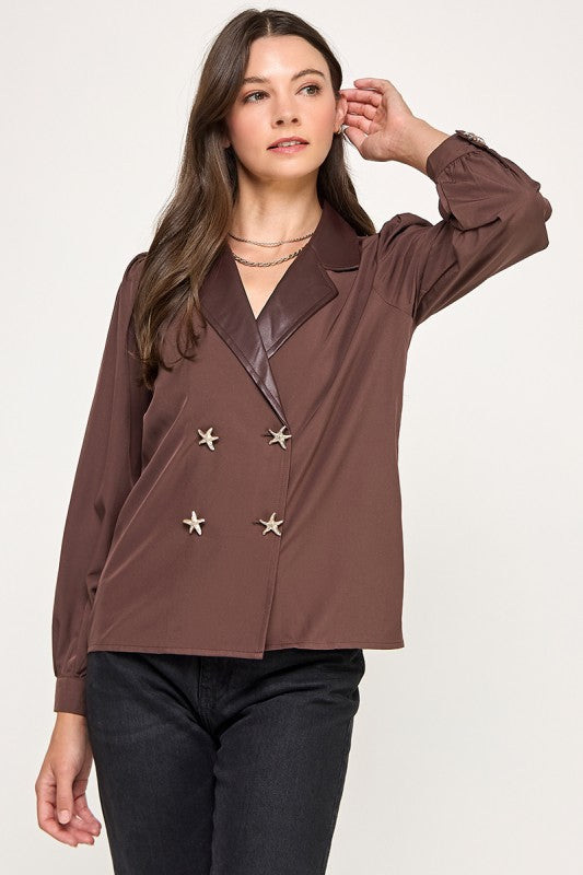 Brown Thin Woven Jacket
