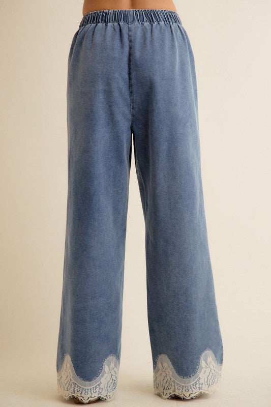 High Rise Denim Pants