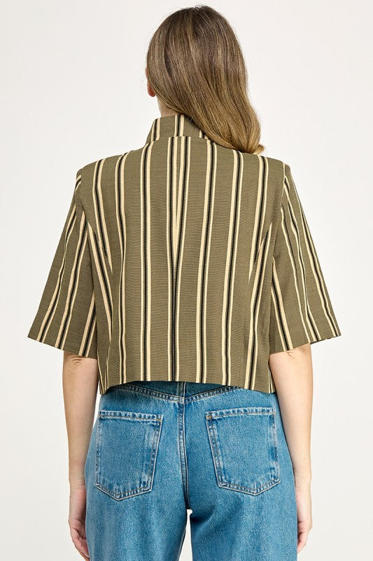 Pre-order Nov 2 Olive Stripe Jacket