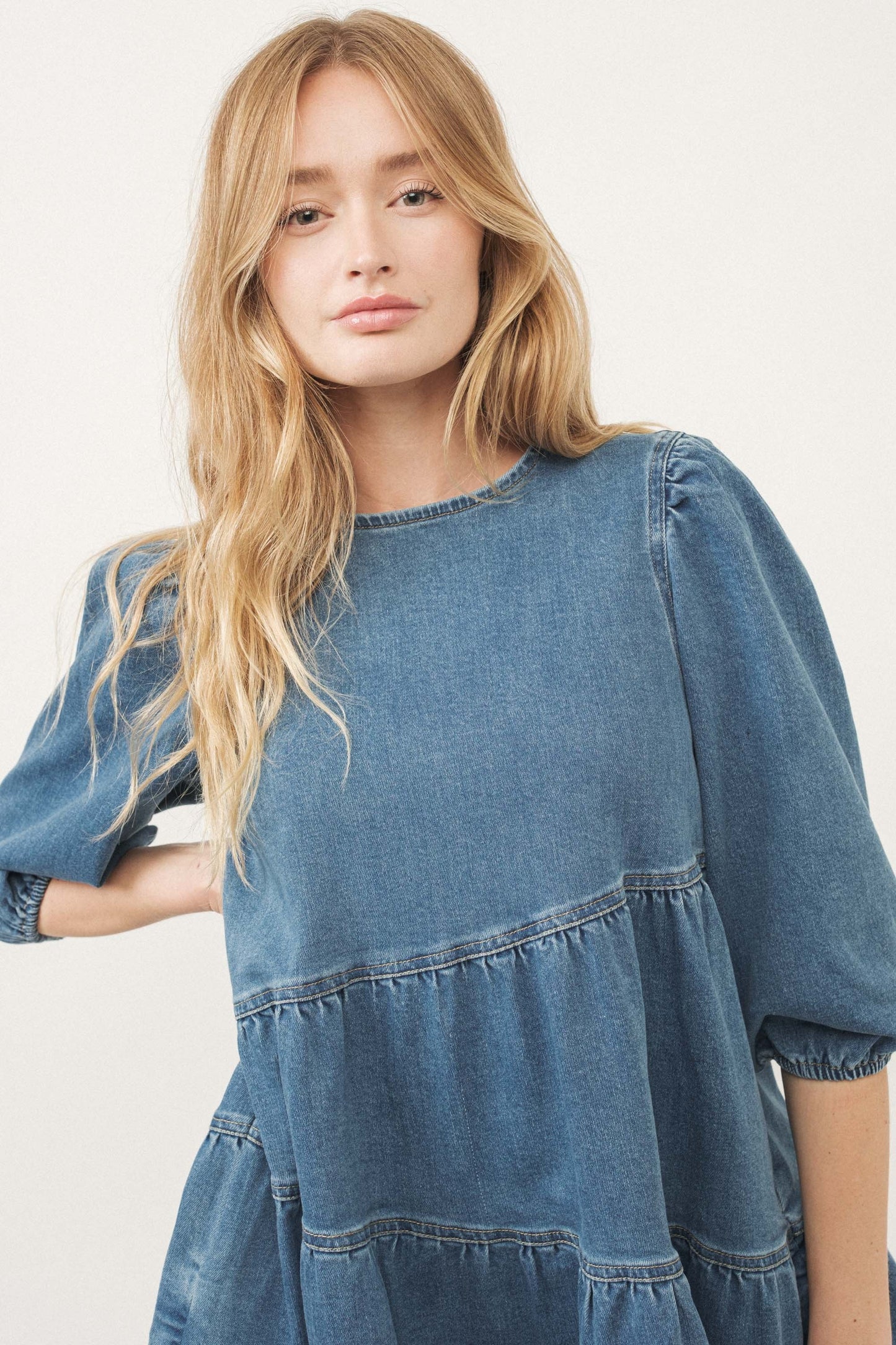 Denim Tier Dress