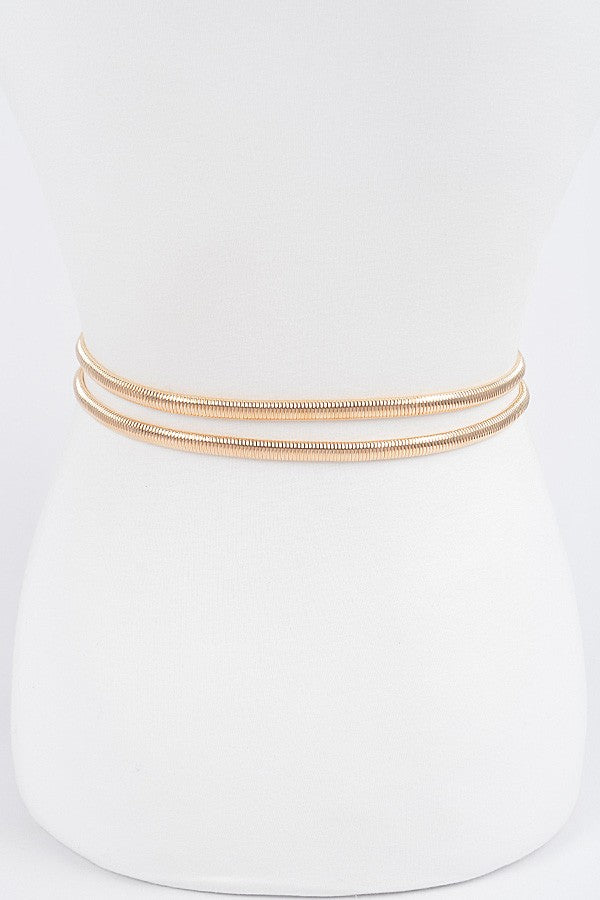 Gold Rhinestone Double Belt