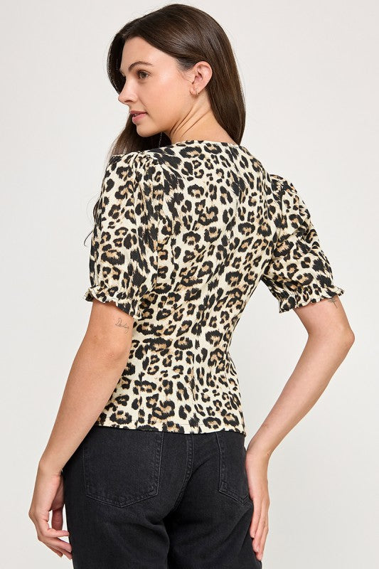 Big Flower Leopard Vest