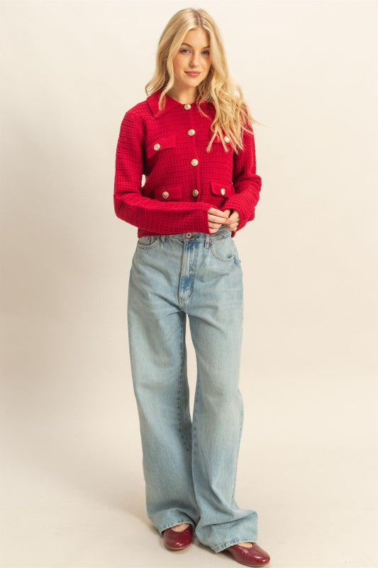 Red Knit Sweater