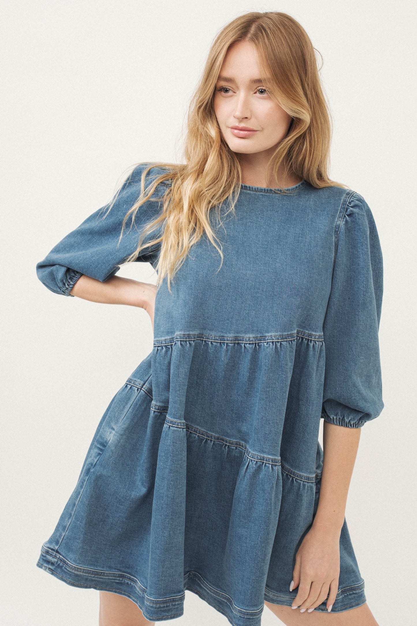 Denim Tier Dress