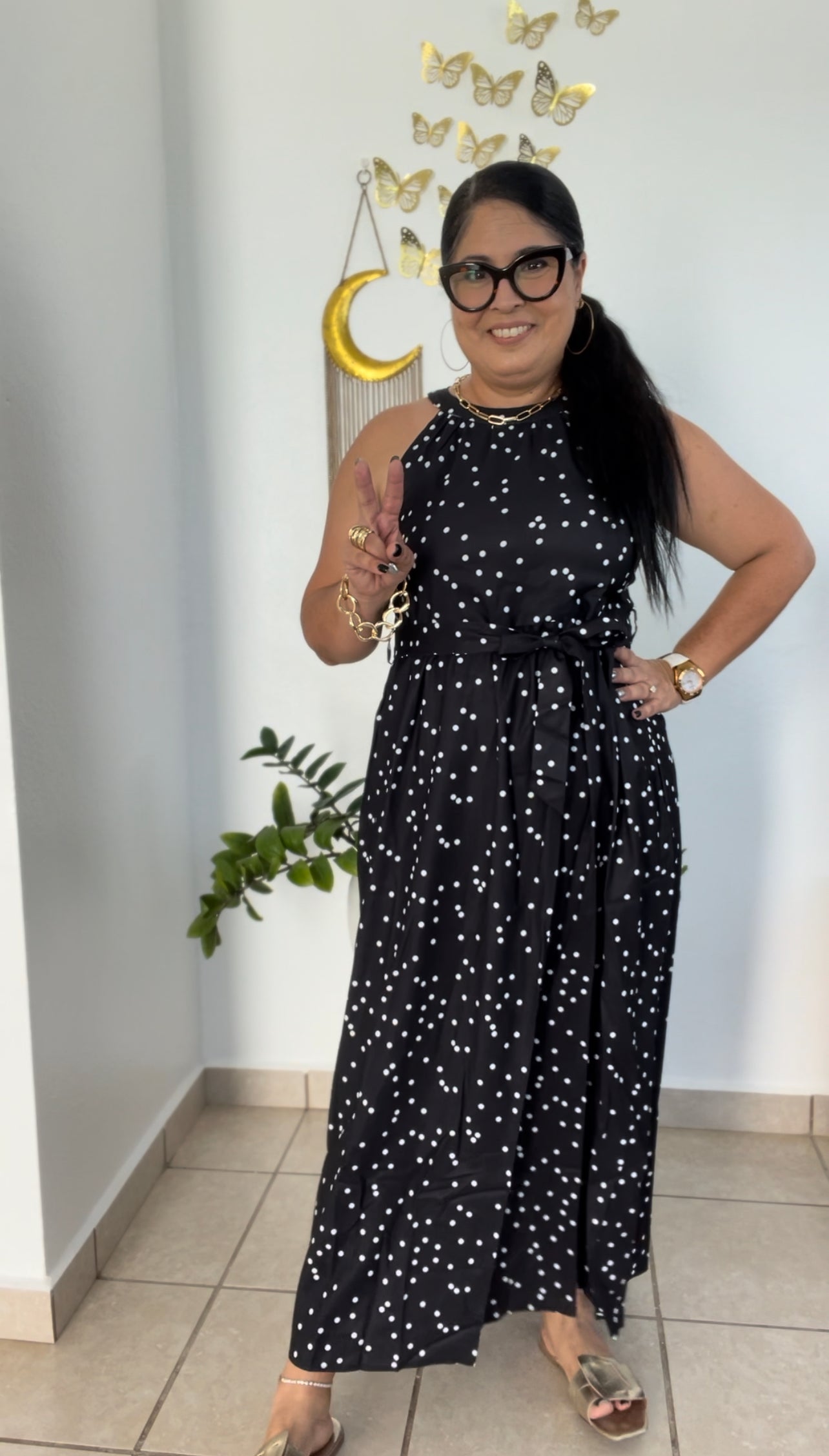 Polka dot Maxi Dress