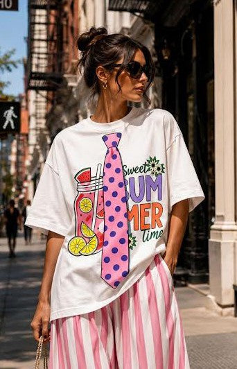 Pre-order July 13 Oversize White Summer T-Shirt