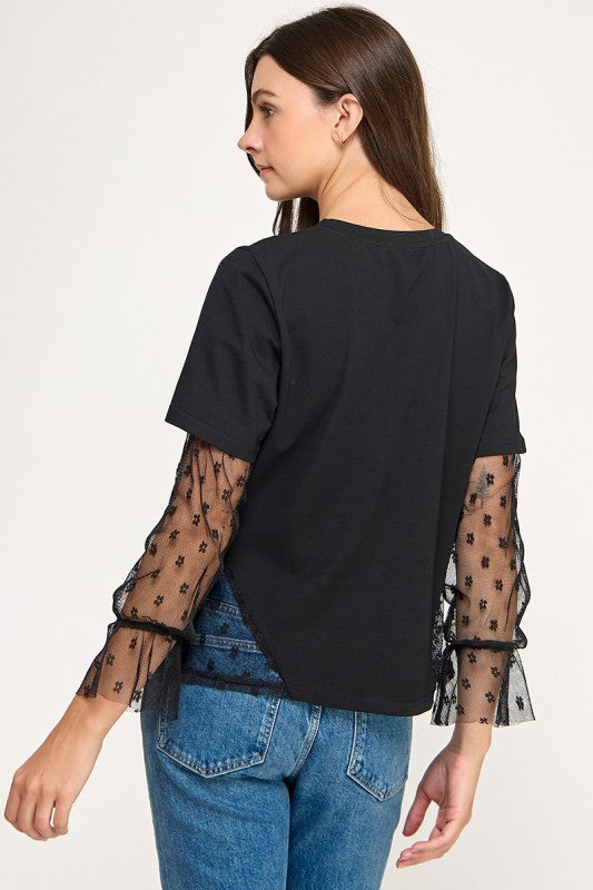 Black Lace T-Shirt