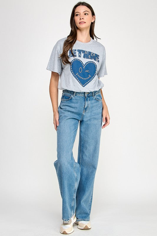 Grey Je T’aime (Te Amo en francés) T- Shirt