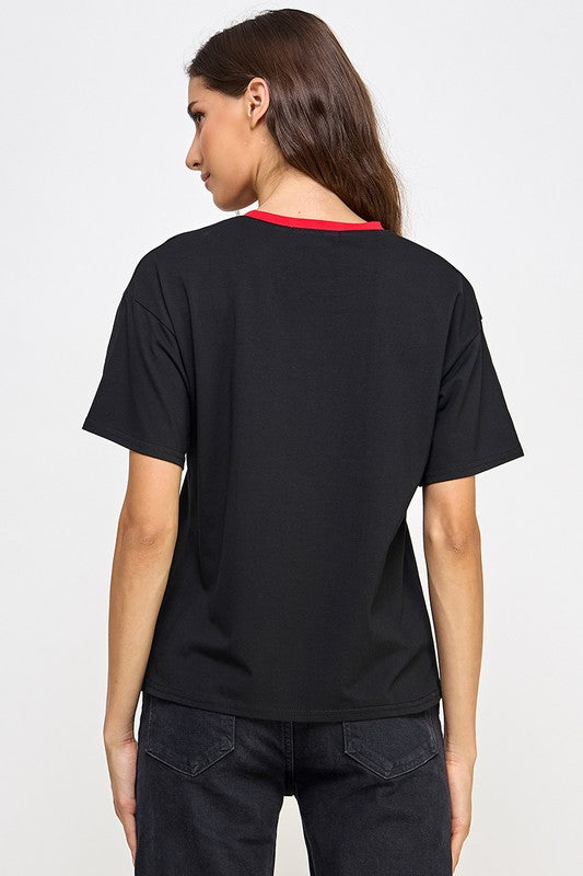 RE-STOCK Black Cherry Graphic T Shirt