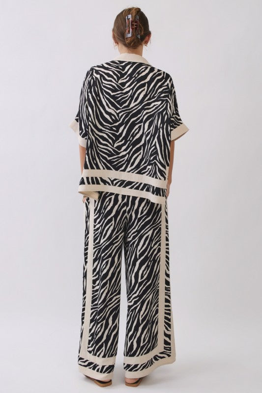 Pre-order July 27 Black Zebra Print Set
