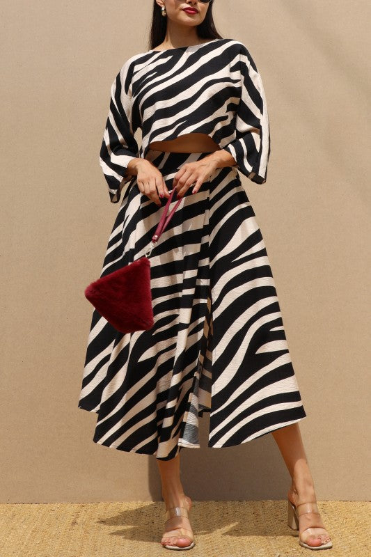Zebra Top & Skirt Set (true size)