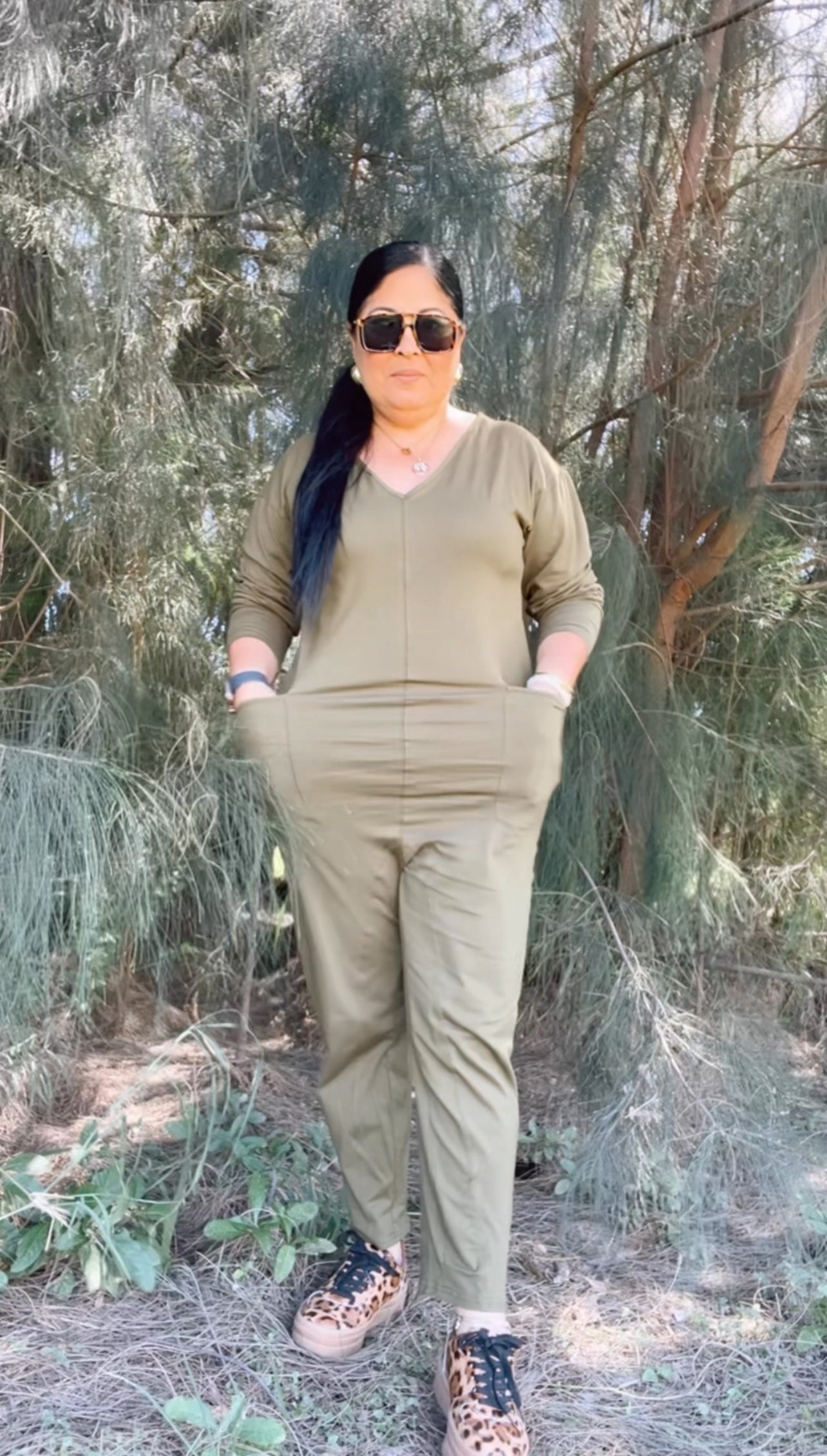 Comfy Baggy Olive Jumpsuit