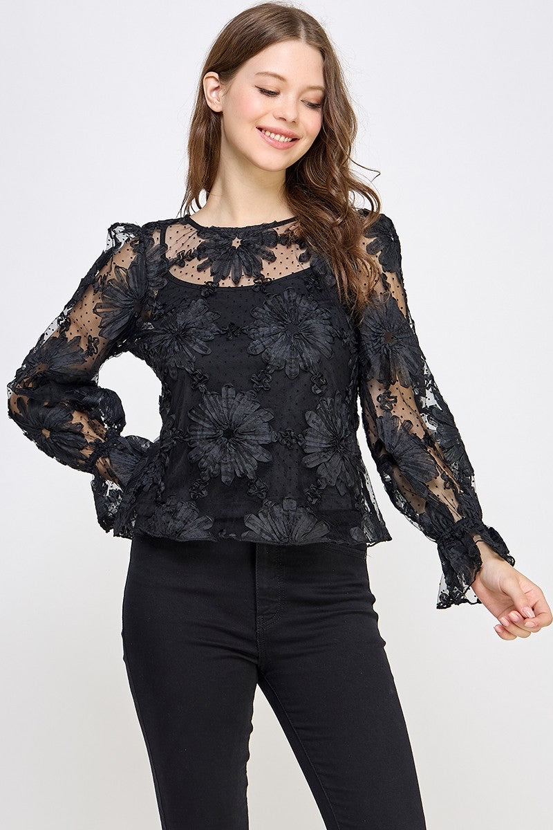 FLORAL LACE TOP