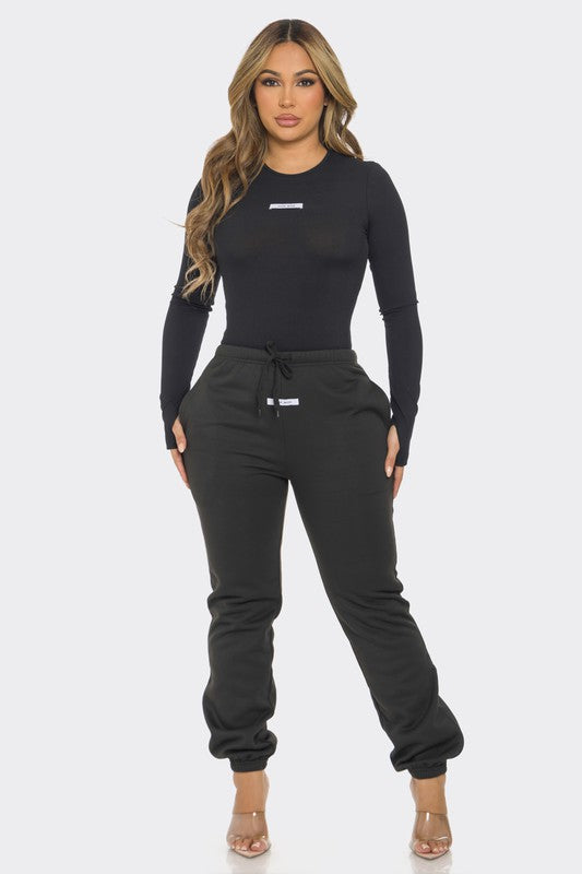 Hand Made Black Jogger Set