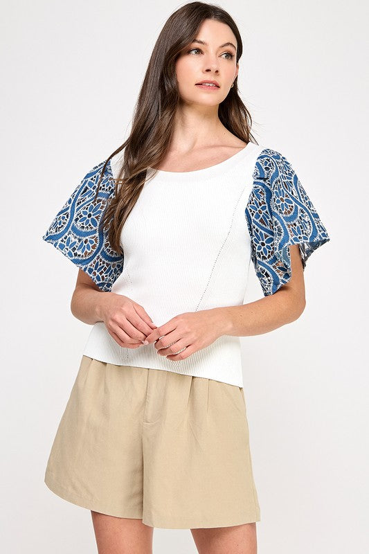 Blue Corduroy T-Shirt