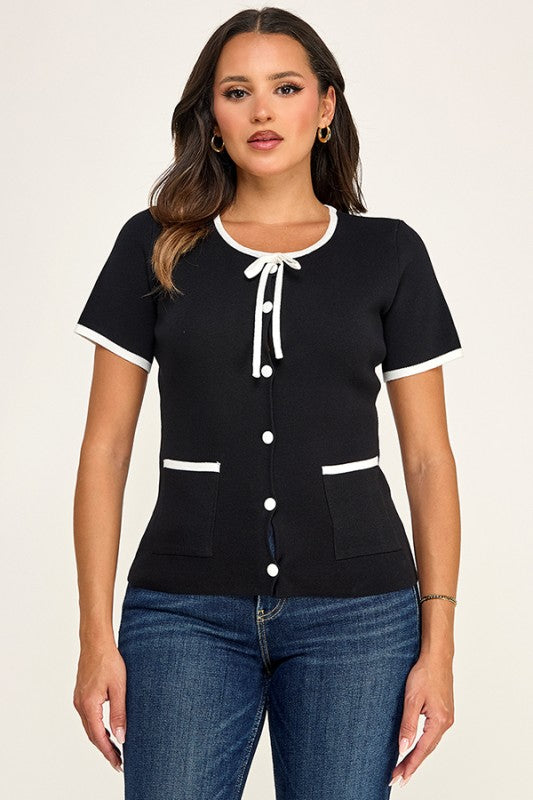 Pre-order July 27 Black Sweater Top