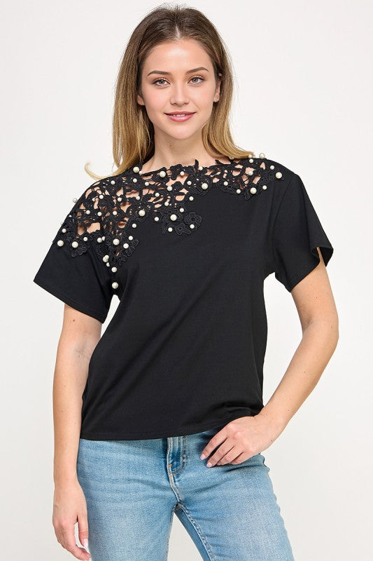 Black Lace T-Shirt