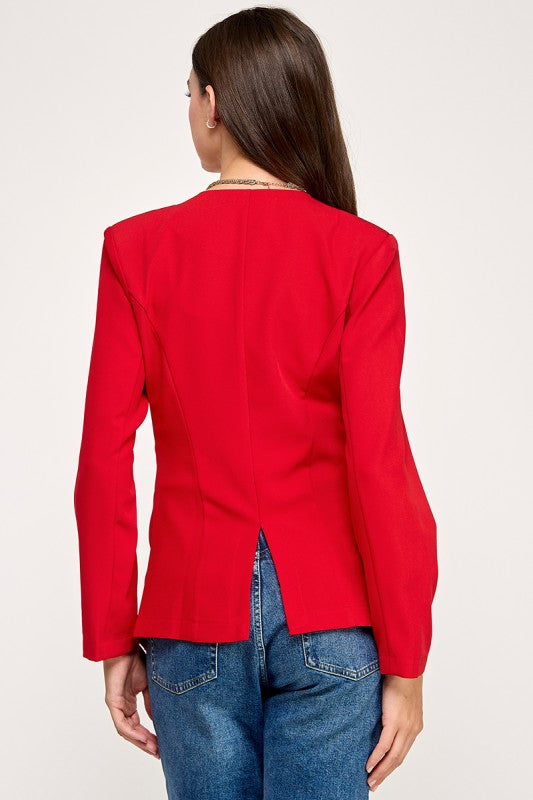 Red Under the Sea Blazer
