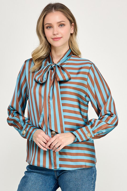 Pre-order Oct 26 Stripe Satin Top