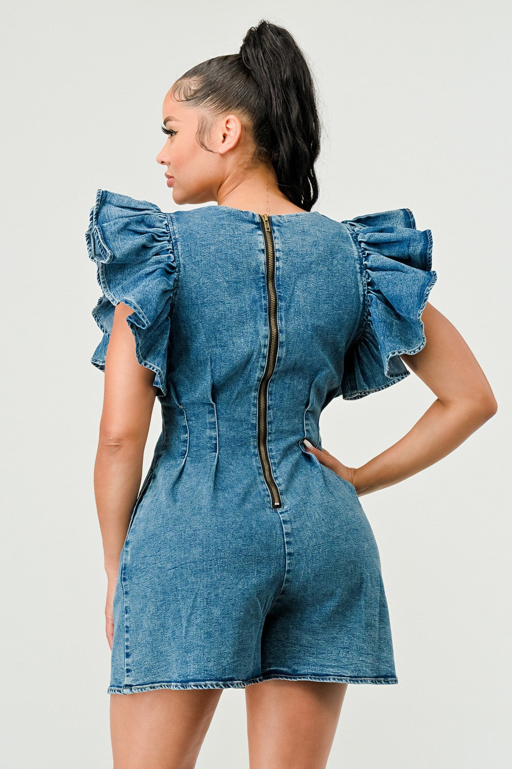 Dark Denim Romper