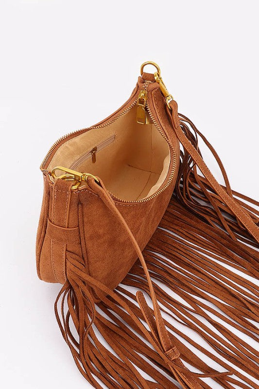 Suede Cross Body Bag