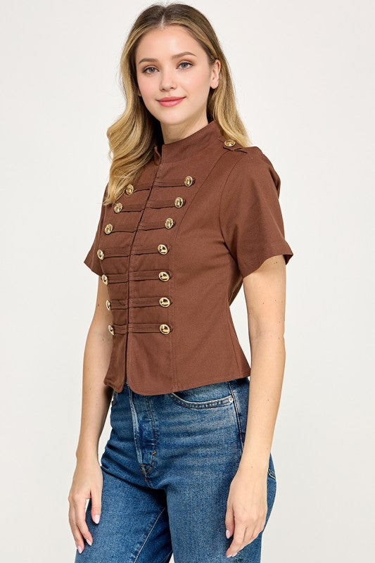 Pre-order Sept 28 Brown Military Jacket