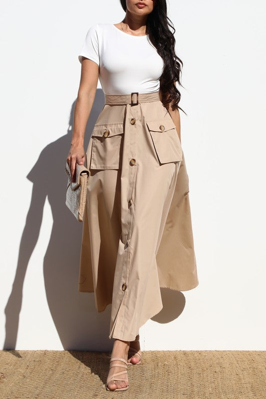 Taupe Midi Dress