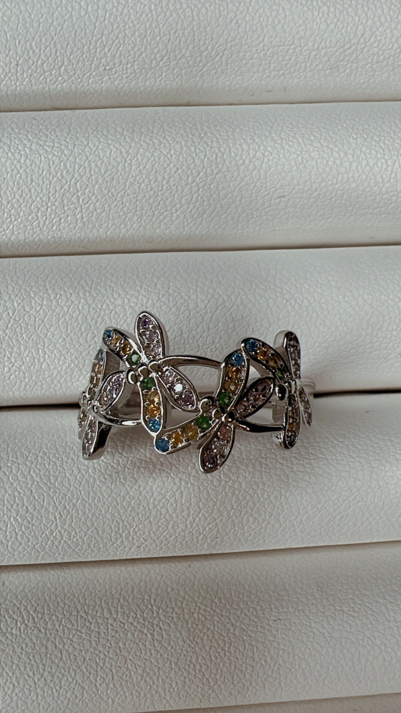 925 Sterling Silver Dragonflies Ring