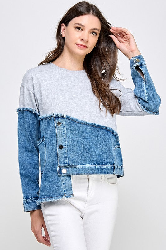 Gray Unbalance Sweater