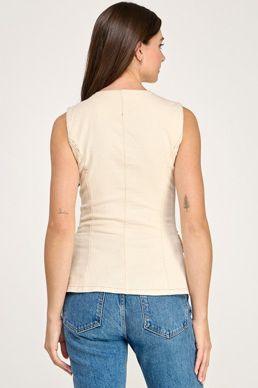 Ivory Pocket Vest