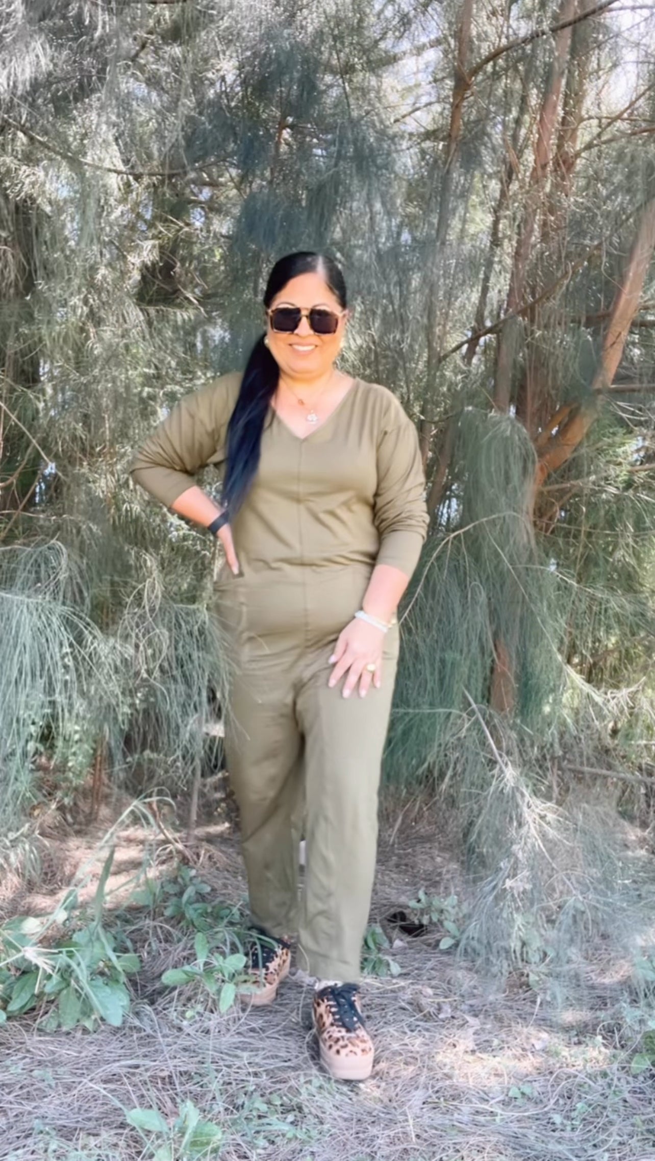 Comfy Baggy Olive Jumpsuit