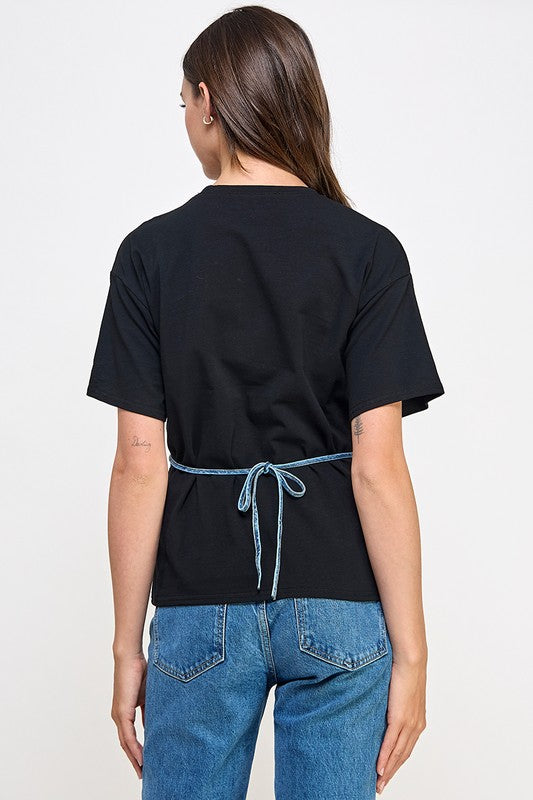 Color Block Corset T-Shirt