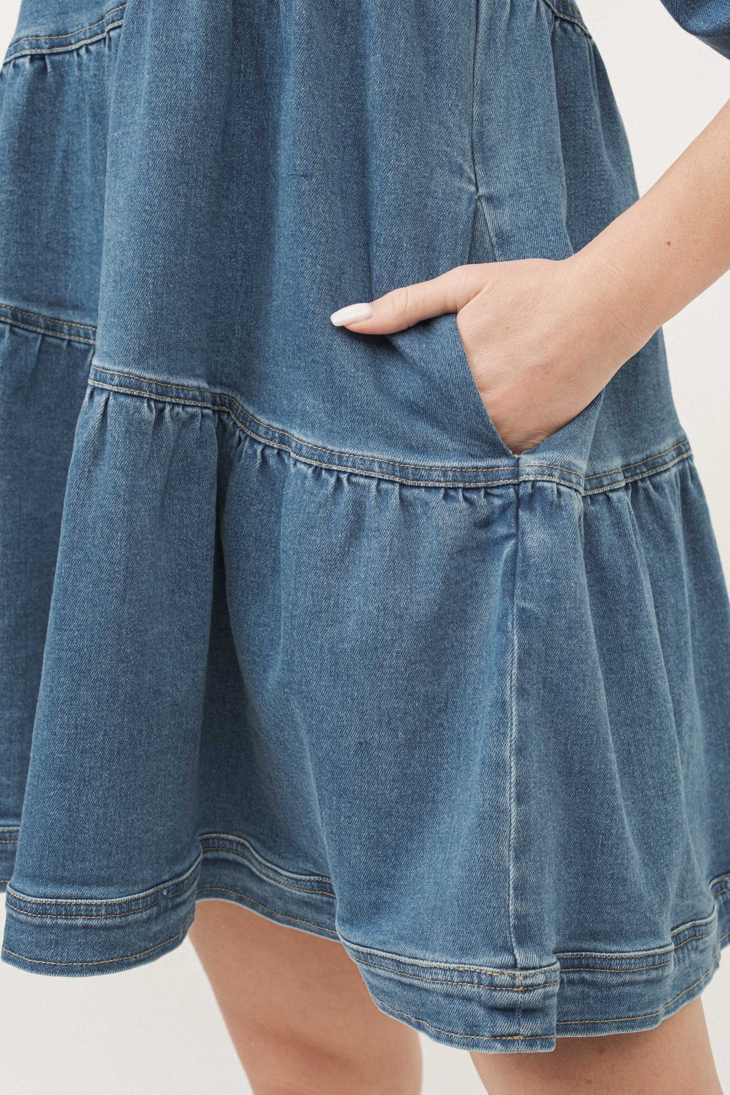 Denim Tier Dress