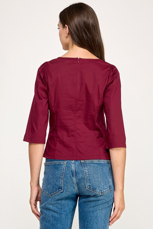 Pre-order Agosto 30 Wine Square Shirt