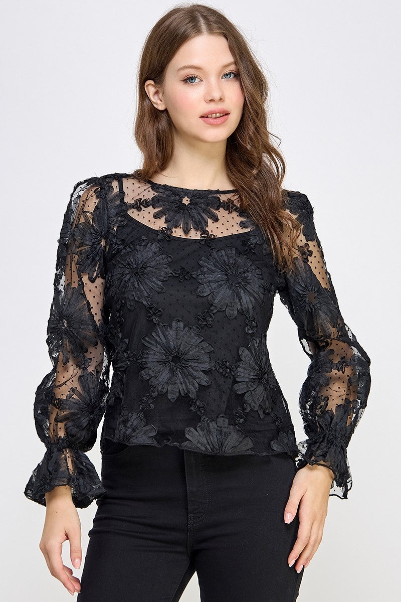 FLORAL LACE TOP