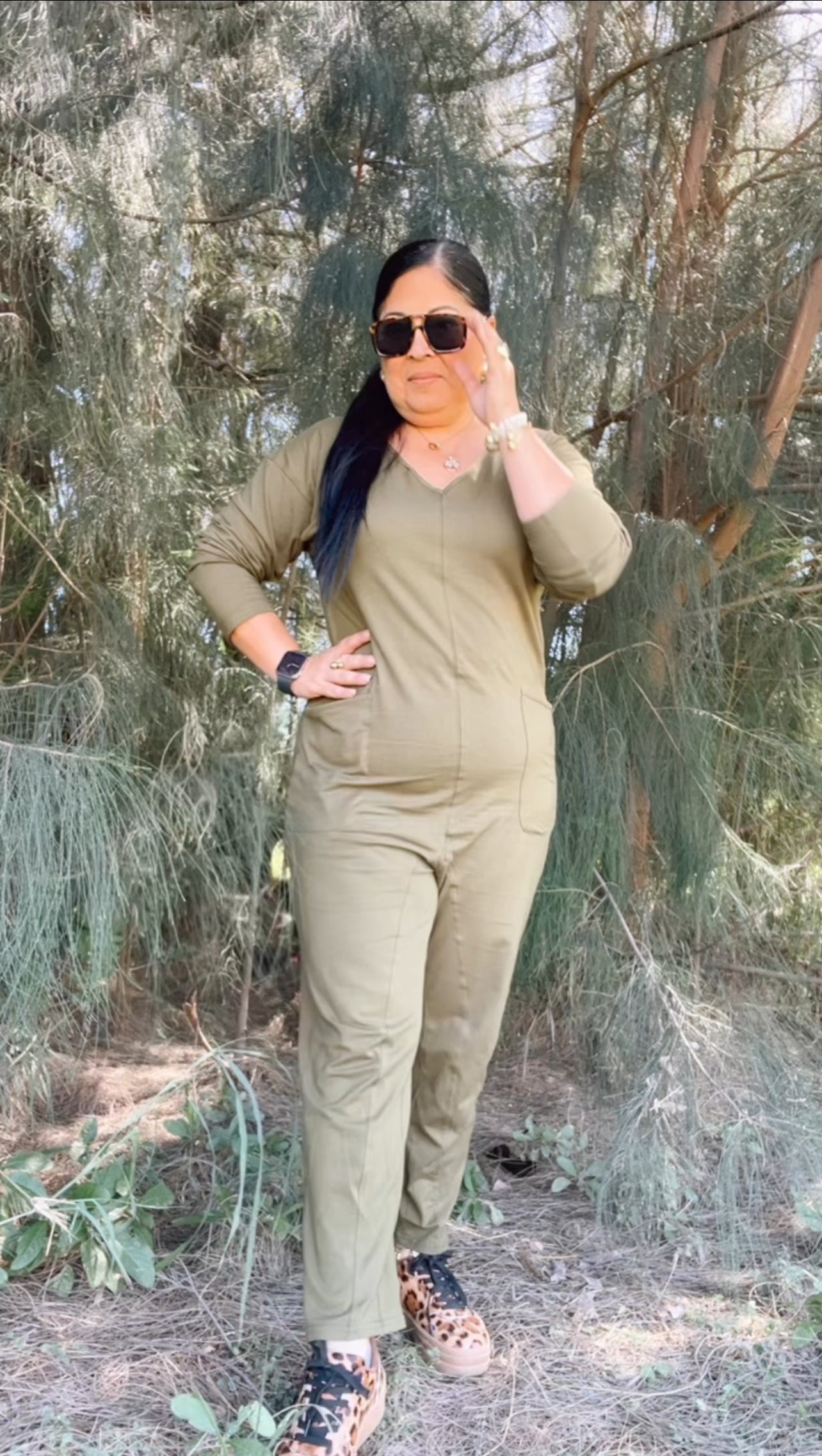 Comfy Baggy Olive Jumpsuit