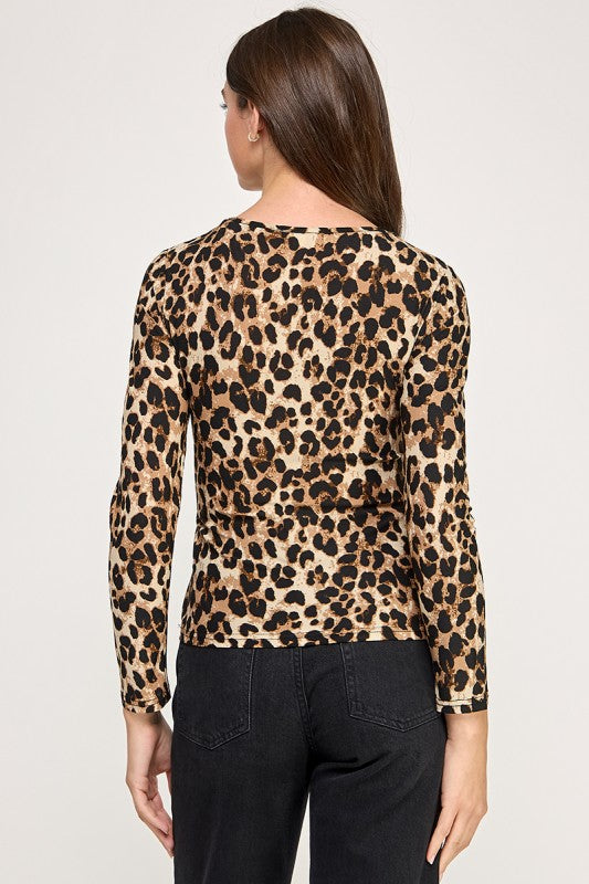 Animal Print with clip detail Shirt