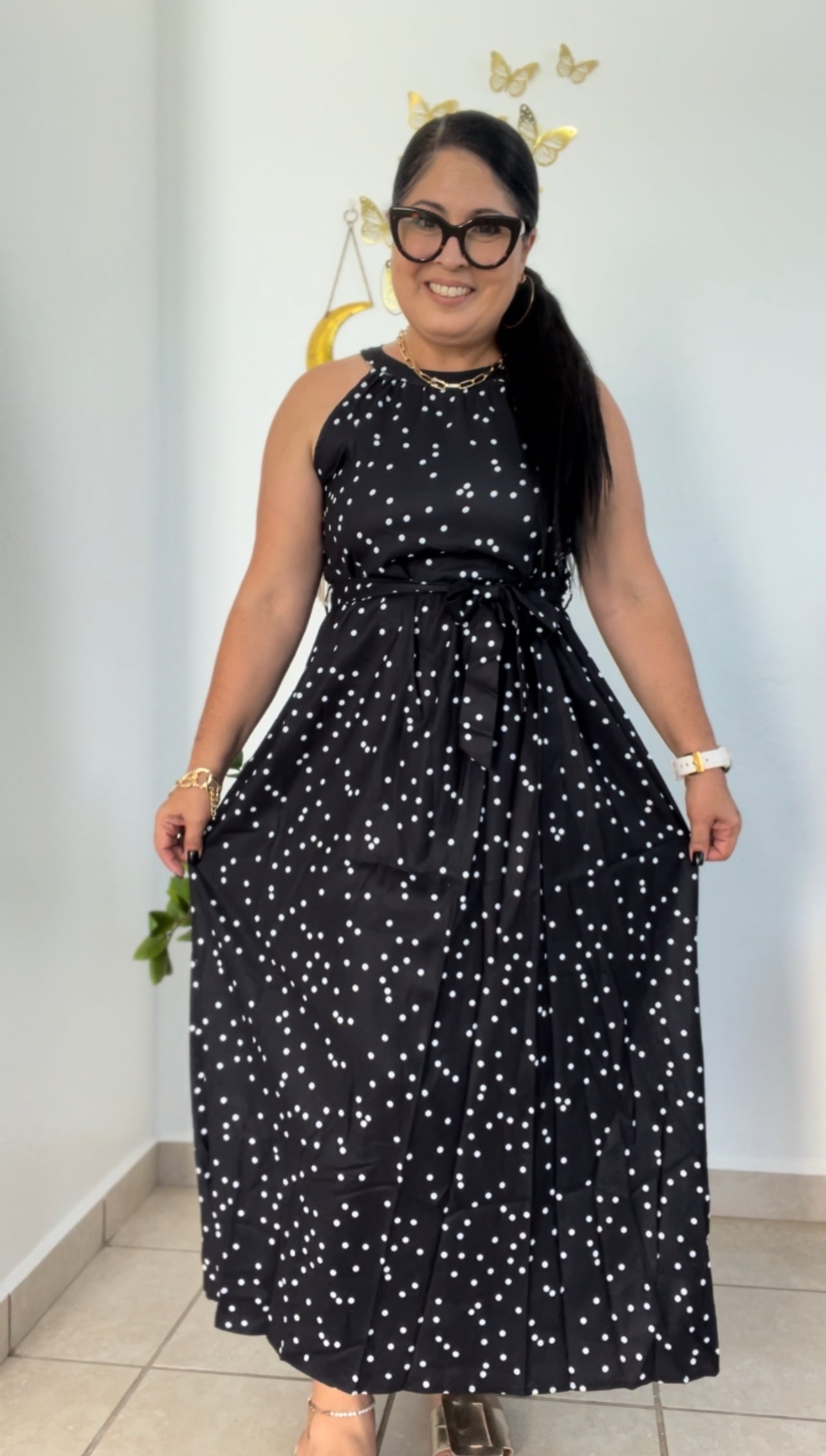 Polka dot Maxi Dress