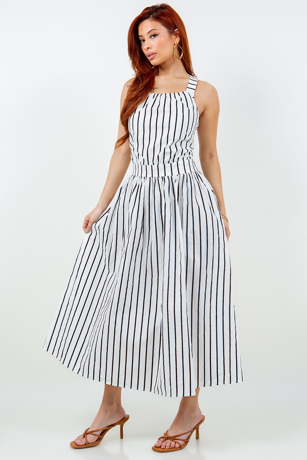 Medium stripe Maxi Dress