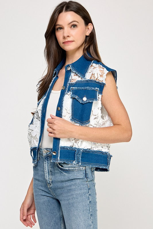 Denim Lace Shirt