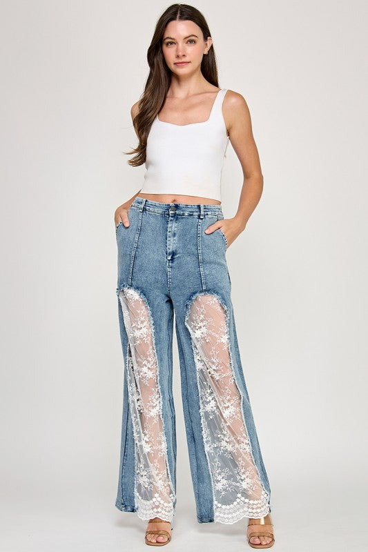 White Lace Pants