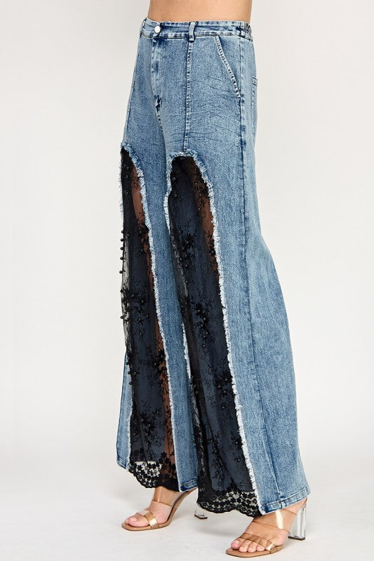 Black Lace Pants