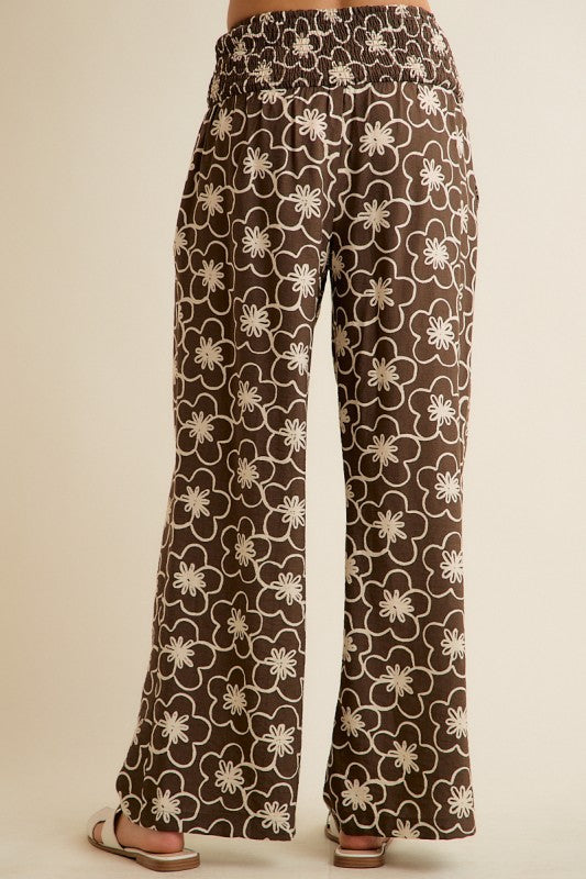 Floral Print Wide Leg Pant
