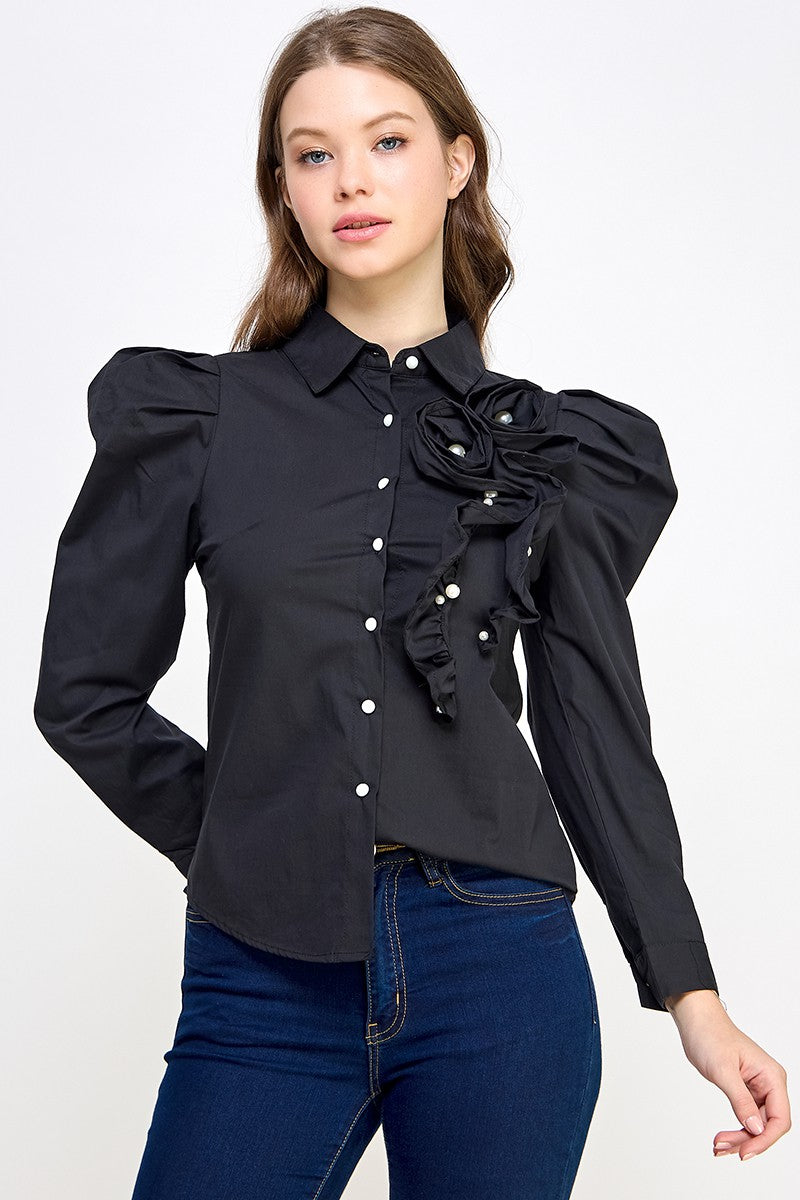 Puffed Detail Shirt