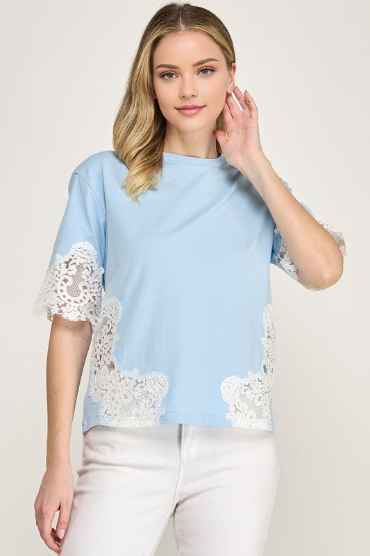 Blue Lace T-Shirt