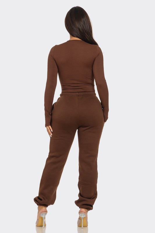 Hand Made Coffee Jogger Set