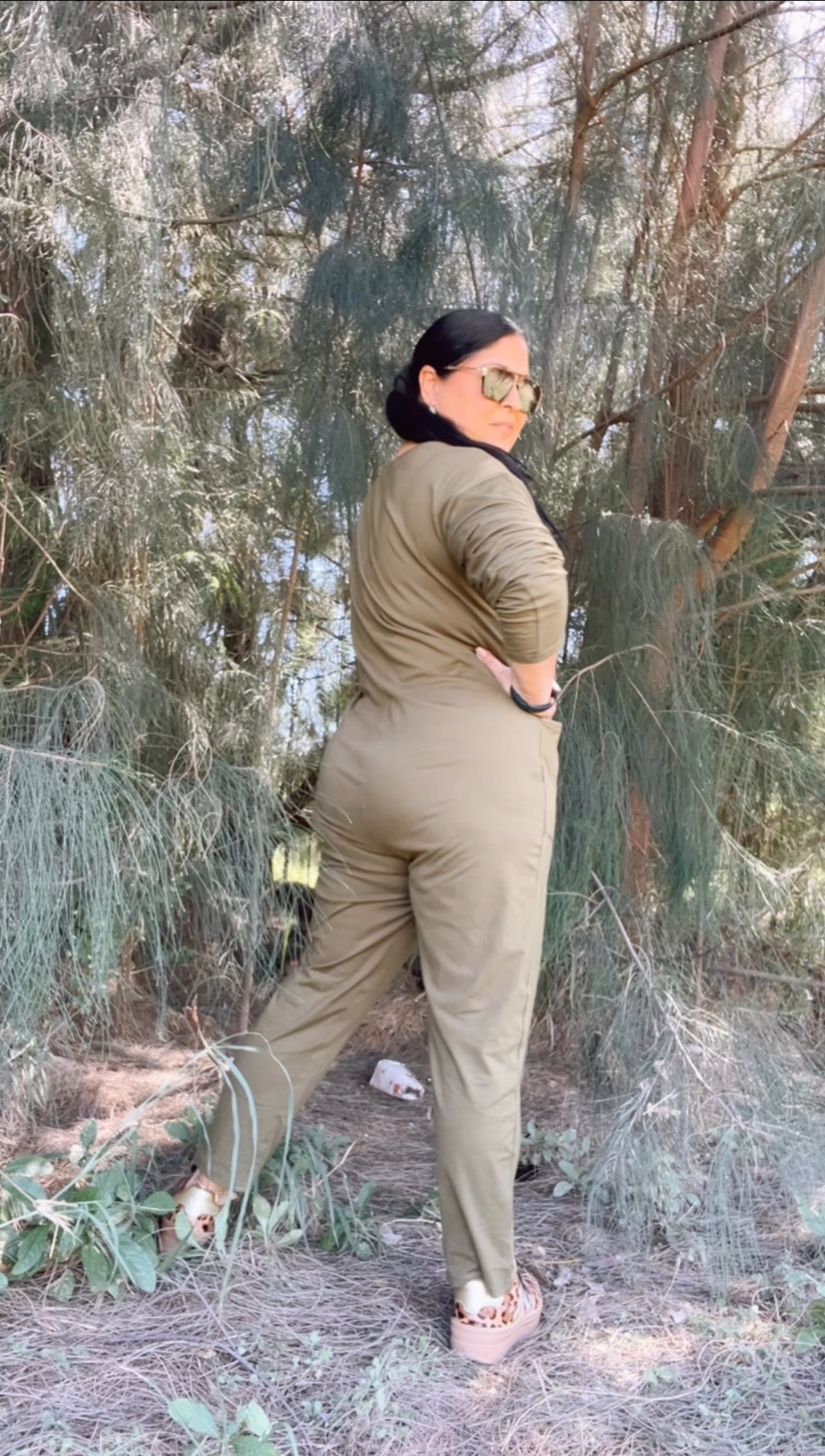 Comfy Baggy Olive Jumpsuit