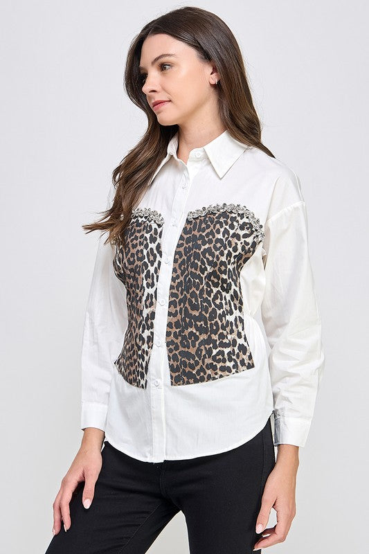 Pre-order Nov 2 White & Leopard Shirt