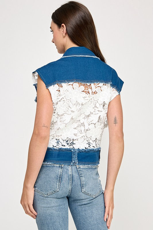 Denim Lace Shirt