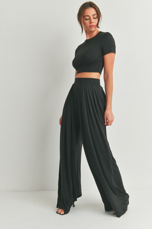 Black top & Palazzo Pants Set